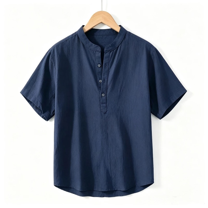 Linen Shirt Breathable - Летние мужские рубашки с коротким рукавом,
