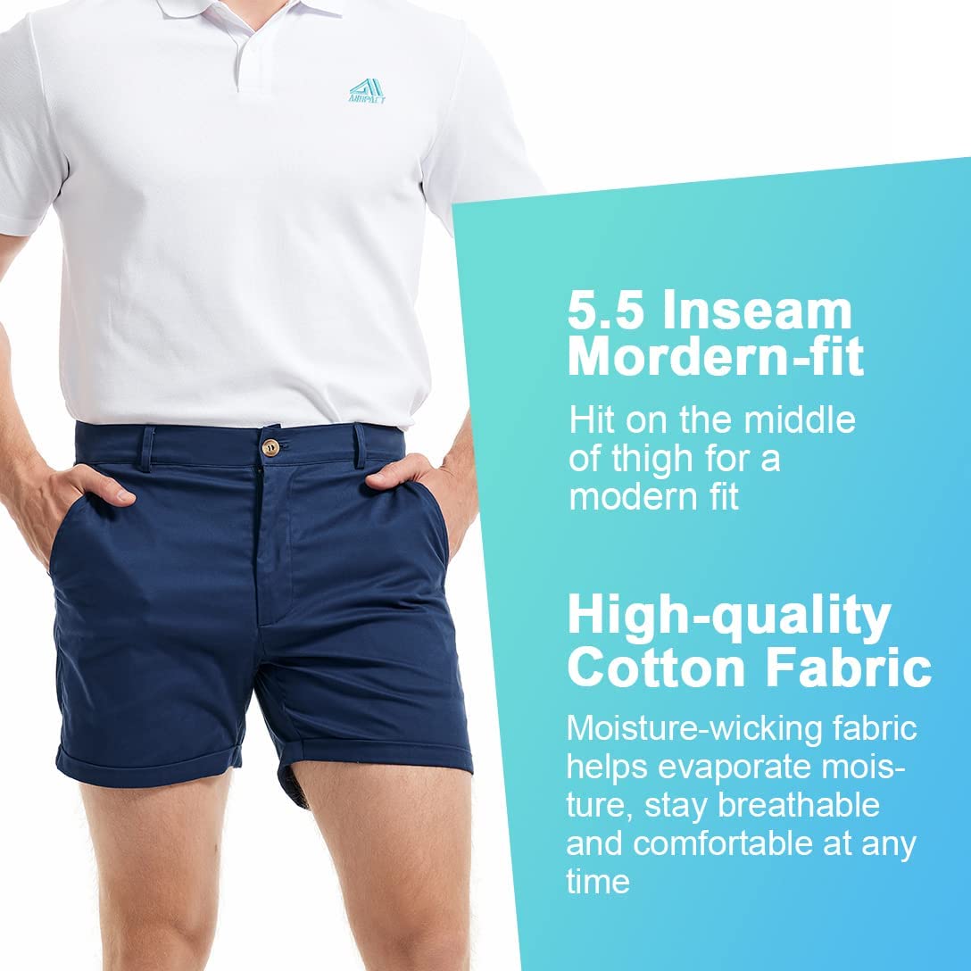 Shorts Chino Slim - Шорты AIMPACT мужские летние облегающие, Однотонные