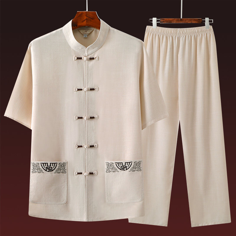Short Linen Drawstring - Новинка лета 2024, модный однотонный костюм
