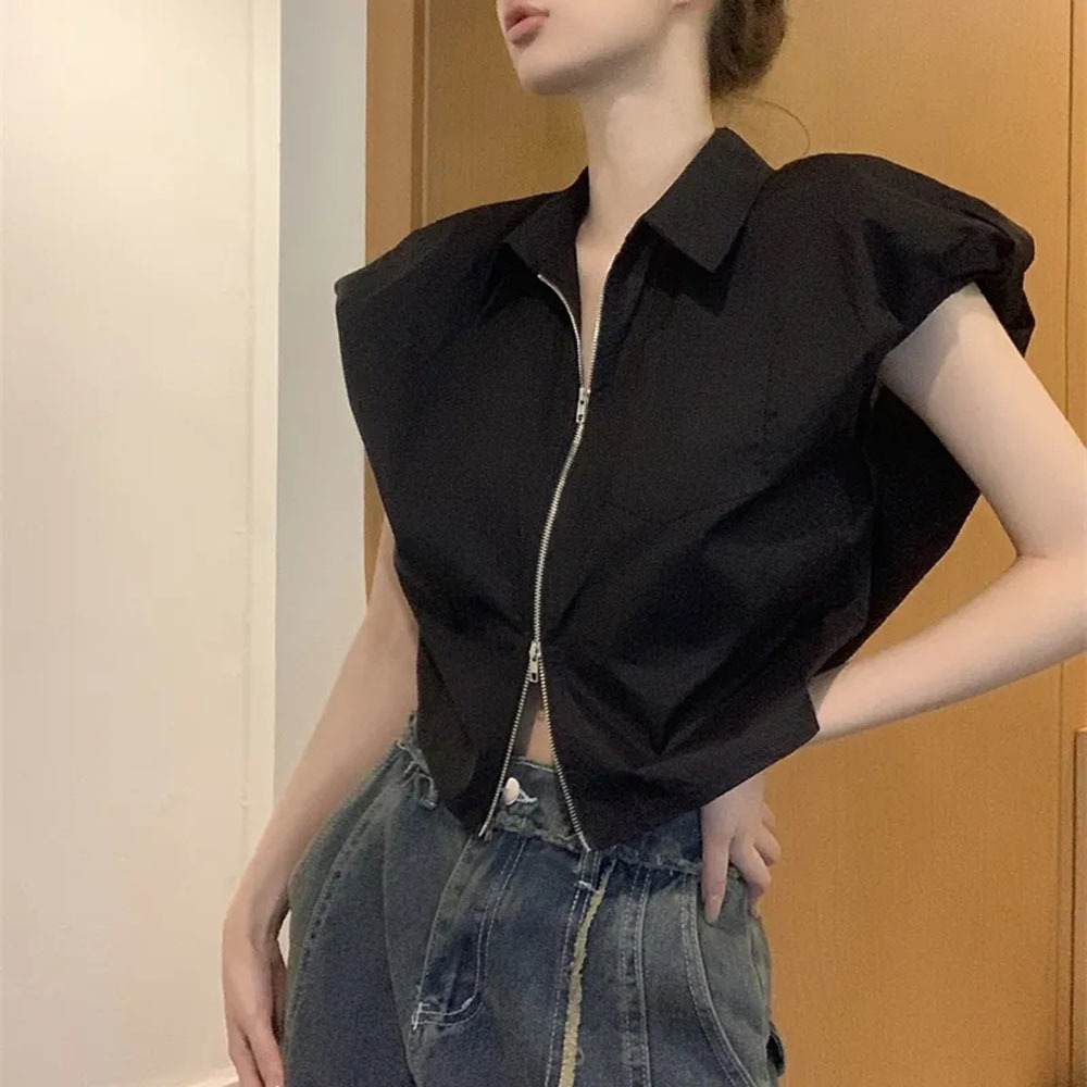 Shirt Camp Collar - Рубашка без рукавов с воротником-поло, однотонные