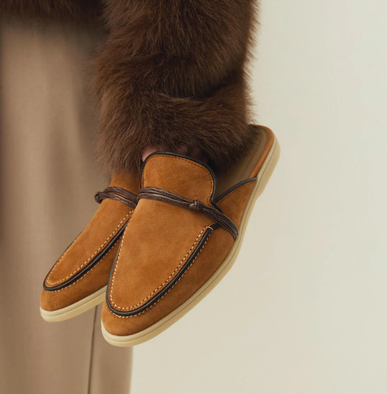 Flip Flop Leather Men - Мужские лоферы, дизайнерские роскошные замшевые тапочки