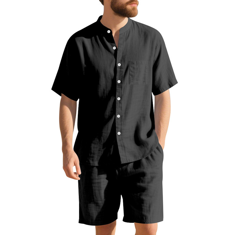 Летний мужской льняной костюм  – обзор и цена Linen Shirt Breathable