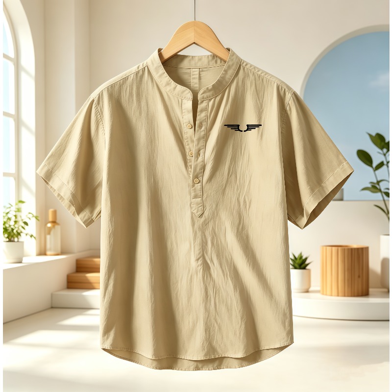 Мужская рубашка с коротким рук – обзор и цена Linen Shirt Breathable