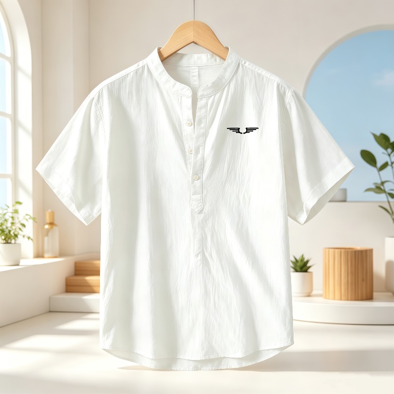 Мужская рубашка с коротким рук – обзор и цена Linen Shirt Breathable
