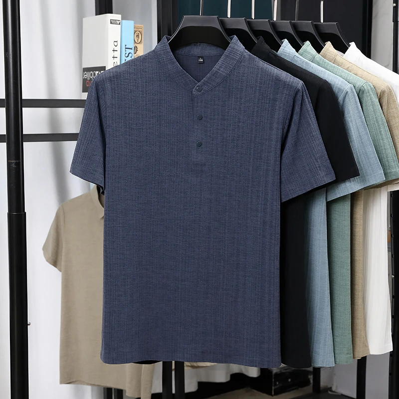 Мужские льняные рубашки с воро – обзор и цена Linen Shirt Breathable