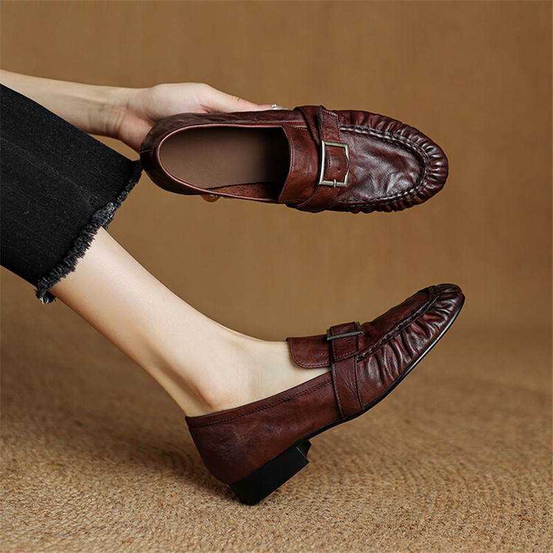 Женские Плиссированные туфли-л – обзор и цена Casual Sandal Leather