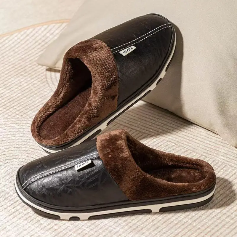 Мужские зимние тапочки больших – обзор и цена Flip Flop Leather Men