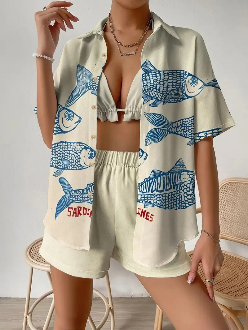 Модный комплект из 2 предметов – обзор и цена Shirt Camp Collar