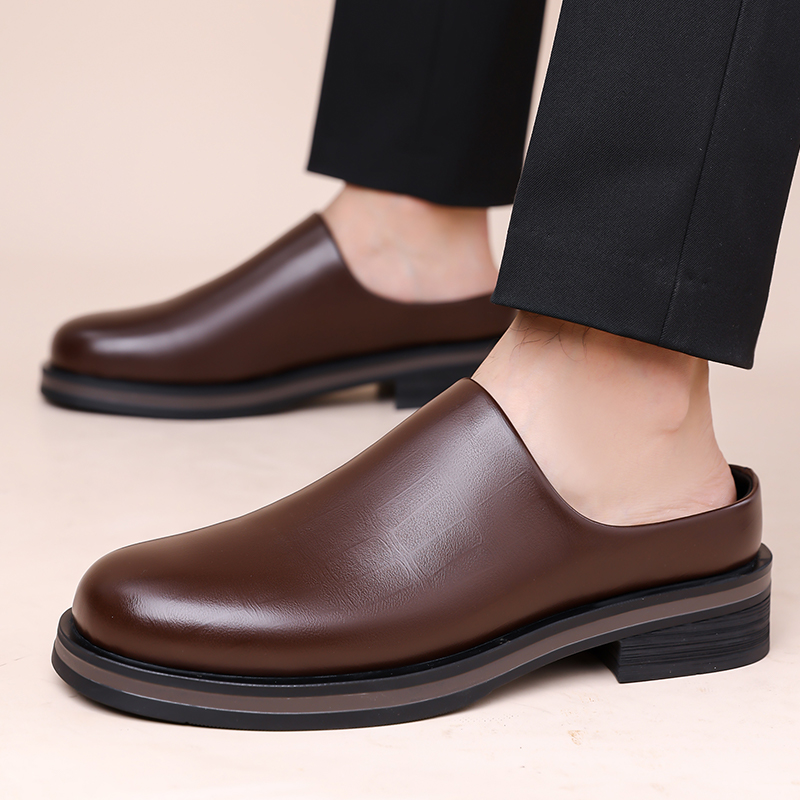 Мужские слипоны-мюли, глянцевы – обзор и цена Flip Flop Leather Men