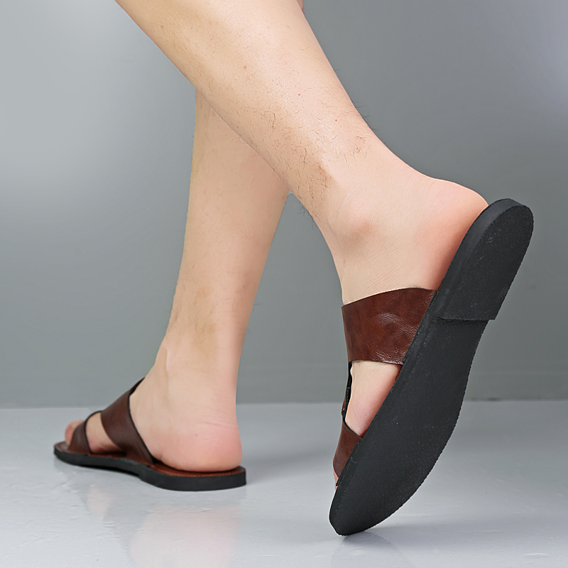 Мужские кожаные шлепанцы ручно – обзор и цена Flip Flop Leather Men