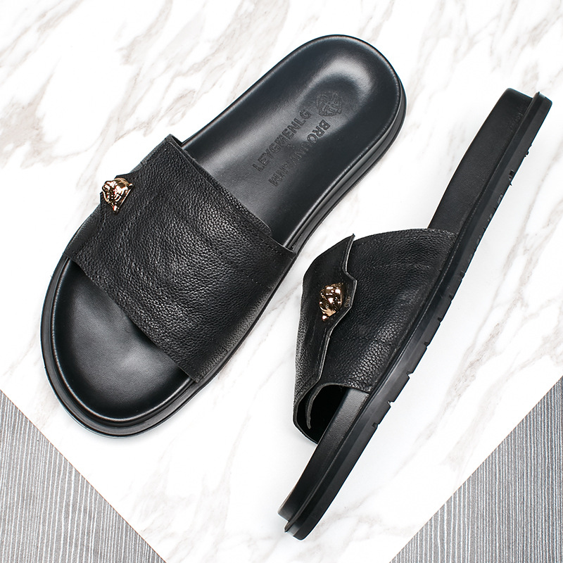 Новинка 2023 года, тапочки из  – обзор и цена Flip Flop Leather Men
