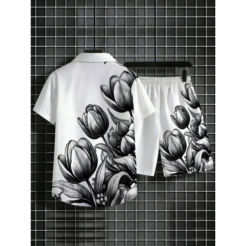 Мужской комплект из белой руба – обзор и цена Resort Shirt Floral