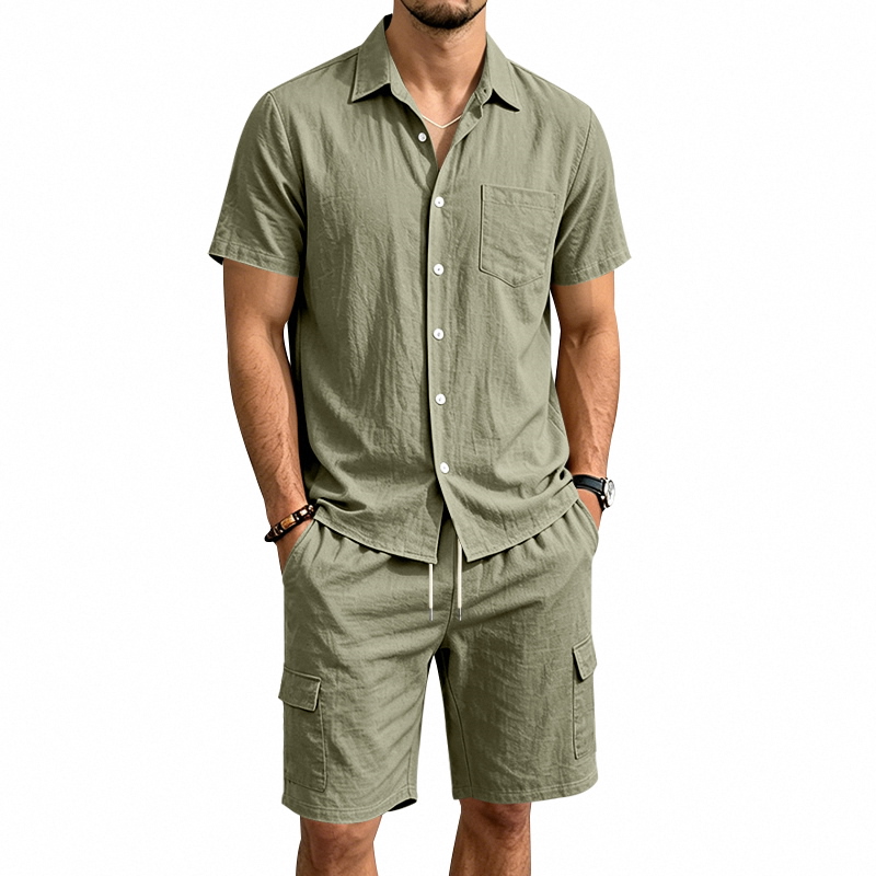 Мужской летний американский ль – обзор и цена Linen Shirt Breathable