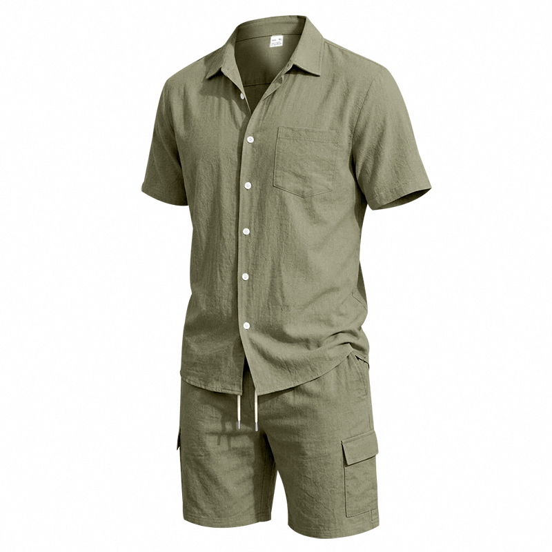 Мужской летний американский ль – обзор и цена Linen Shirt Breathable